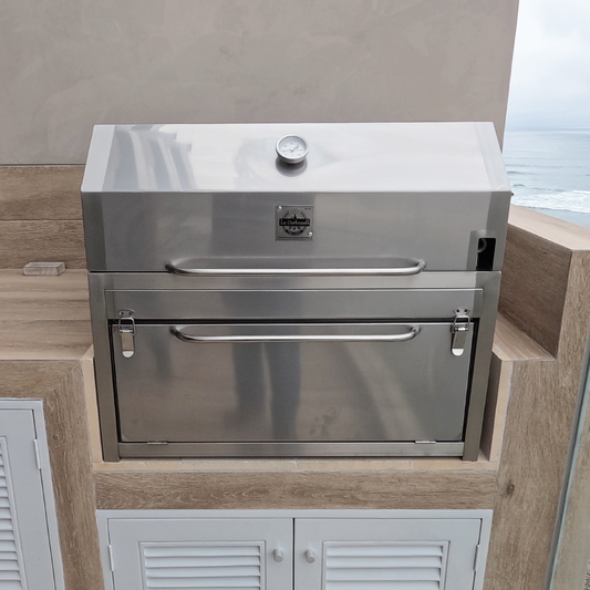 Parrilla Empotrable Broker 300 con Caja China y Tapa en Acero Inoxidable