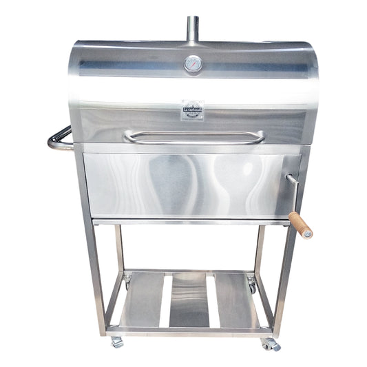 Parrilla Movible a Carbón con Tapa Ahumadora – Modelo Smoked Pro